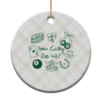 How Lucky Are We Ceramic Ornament Irish Shamrock Horseshoe St Patricks Day