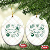 How Lucky Are We Ceramic Ornament Irish Shamrock Horseshoe St Patricks Day