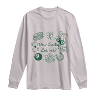 How Lucky Are We Long Sleeve Shirt Irish Shamrock Horseshoe St Patricks Day