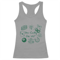 How Lucky Are We Racerback Tank Top Irish Shamrock Horseshoe St Patricks Day