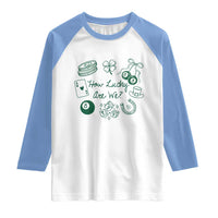 How Lucky Are We Raglan Shirt Irish Shamrock Horseshoe St Patricks Day