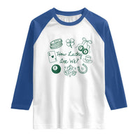 How Lucky Are We Raglan Shirt Irish Shamrock Horseshoe St Patricks Day