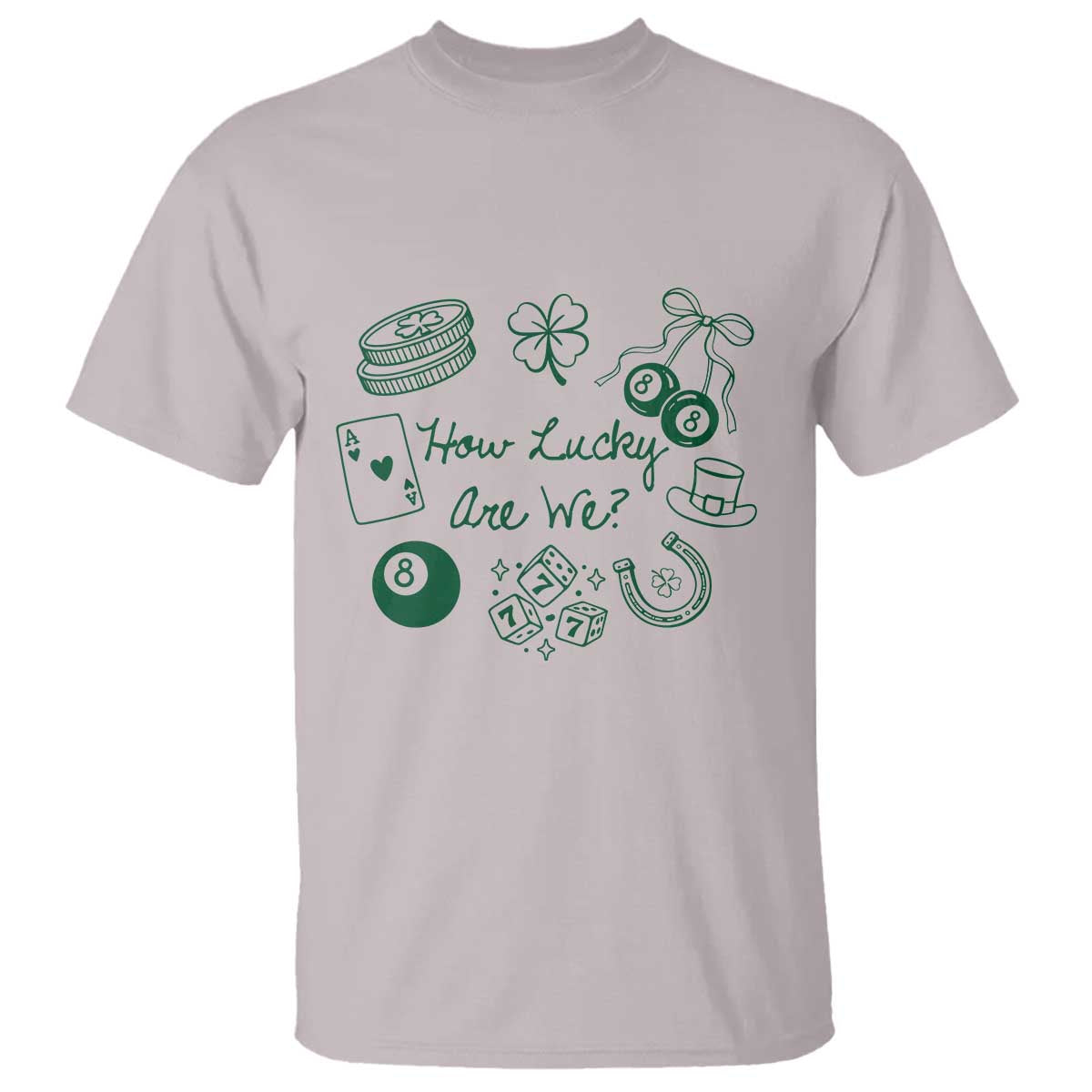 How Lucky Are We T Shirt Irish Shamrock Horseshoe St Patricks Day