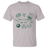 How Lucky Are We T Shirt Irish Shamrock Horseshoe St Patricks Day