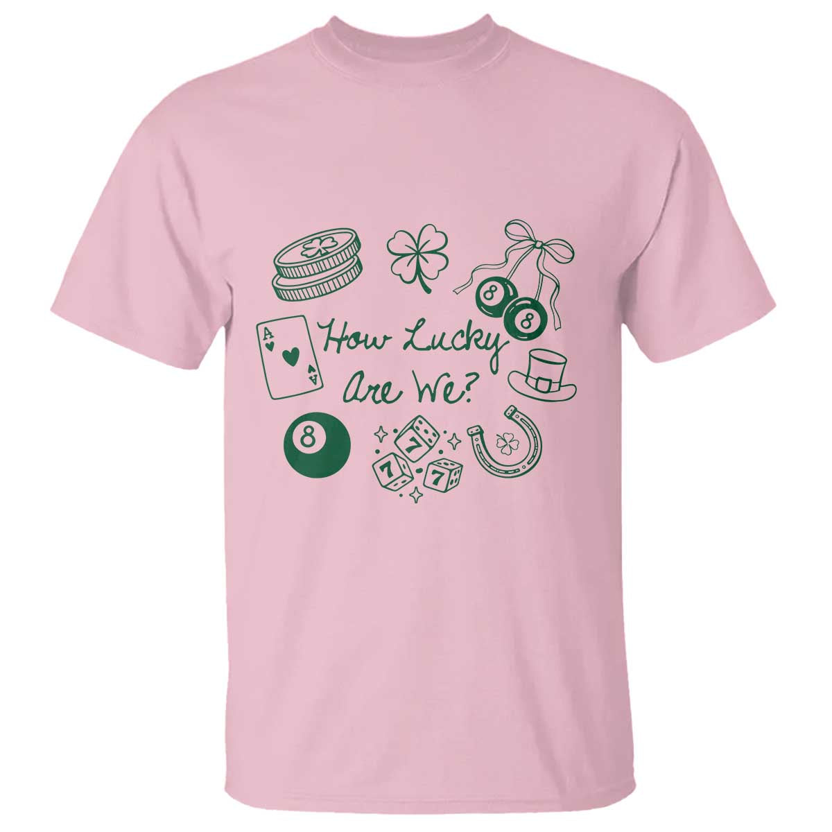 How Lucky Are We T Shirt Irish Shamrock Horseshoe St Patricks Day