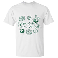 How Lucky Are We T Shirt Irish Shamrock Horseshoe St Patricks Day