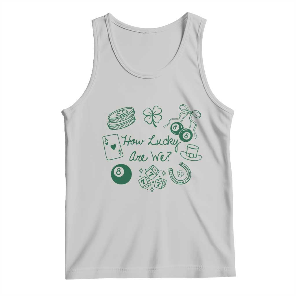 How Lucky Are We Tank Top Irish Shamrock Horseshoe St Patricks Day