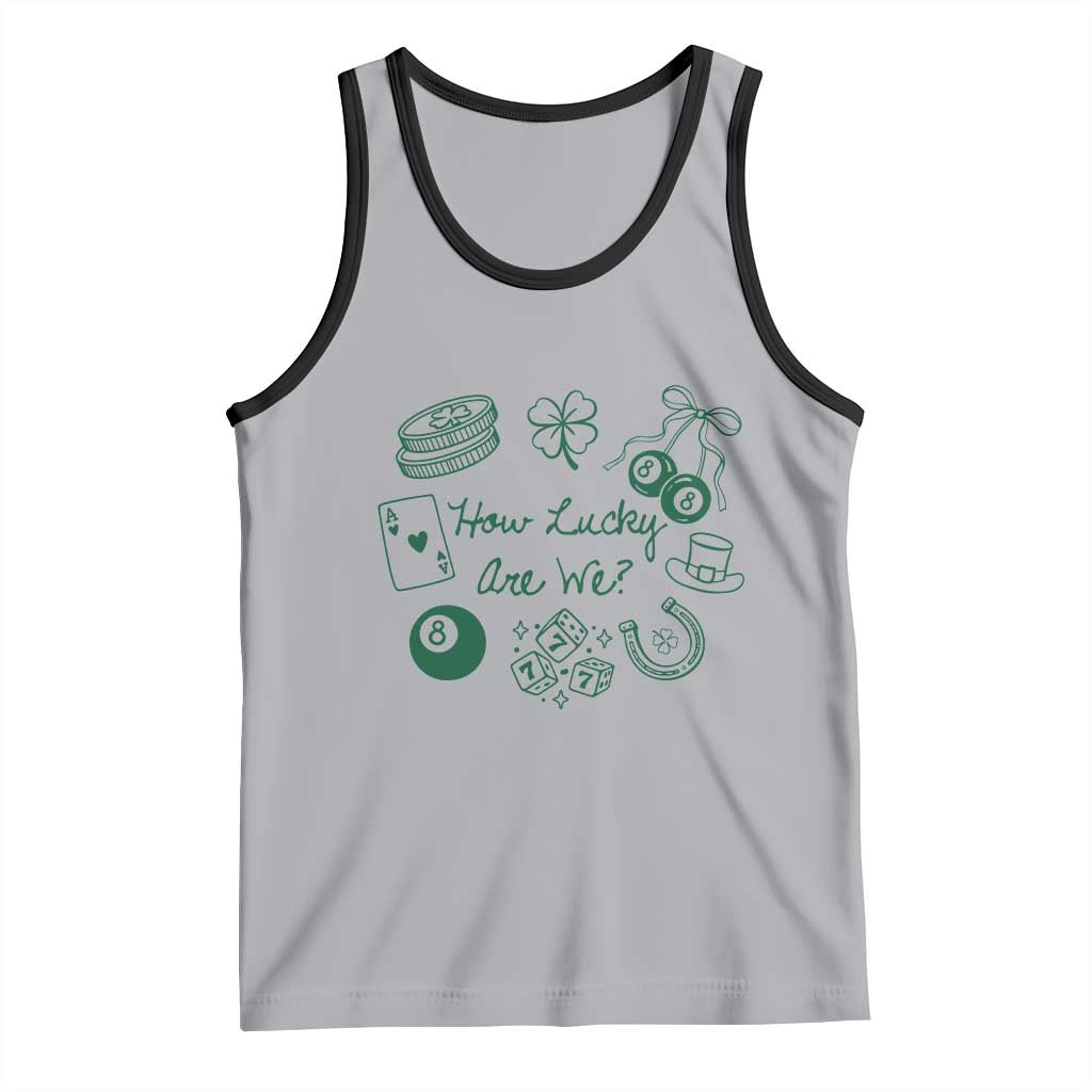 How Lucky Are We Tank Top Irish Shamrock Horseshoe St Patricks Day