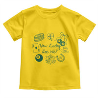How Lucky Are We Toddler T Shirt Irish Shamrock Horseshoe St Patricks Day