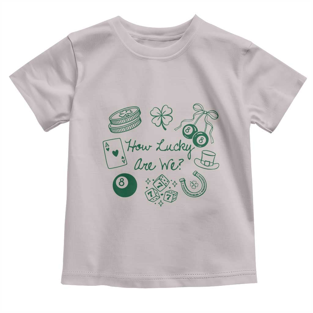 How Lucky Are We Toddler T Shirt Irish Shamrock Horseshoe St Patricks Day