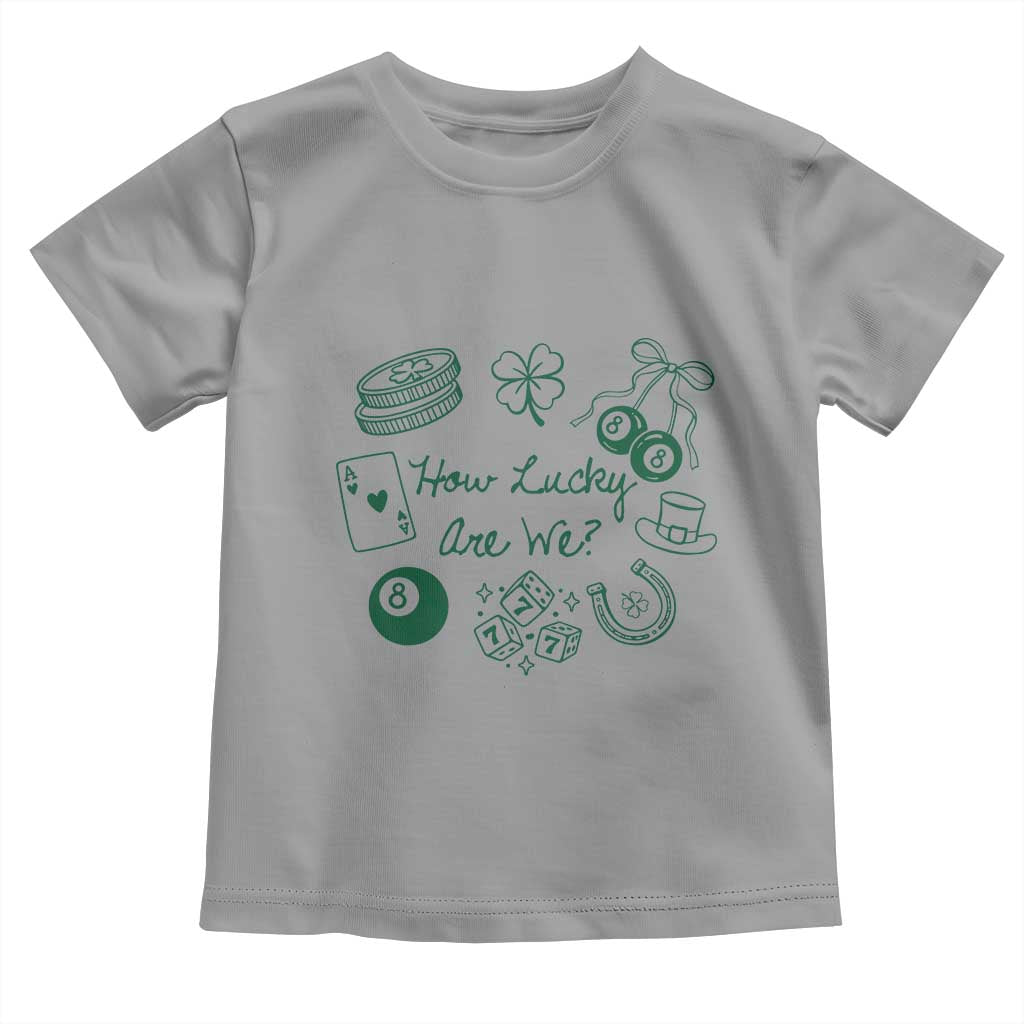 How Lucky Are We Toddler T Shirt Irish Shamrock Horseshoe St Patricks Day