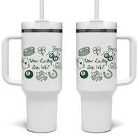 How Lucky Are We Tumbler With Handle Irish Shamrock Horseshoe St Patricks Day