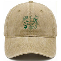 How Lucky Are We Washed Cotton Baseball Cap Irish Shamrock Horseshoe St Patricks Day