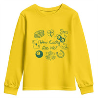 How Lucky Are We Youth Sweatshirt Irish Shamrock Horseshoe St Patricks Day