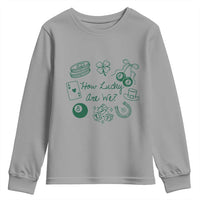 How Lucky Are We Youth Sweatshirt Irish Shamrock Horseshoe St Patricks Day