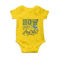 How Lucky Are We Baby Onesie Cowboy Western St Patrick's Day