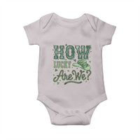 How Lucky Are We Baby Onesie Cowboy Western St Patrick's Day