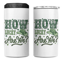 How Lucky Are We 4 in 1 Can Cooler Tumbler Cowboy Western St Patrick's Day
