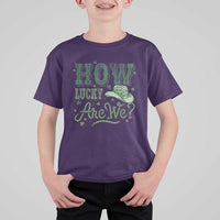 How Lucky Are We T Shirt For Kid Cowboy Western St Patrick's Day