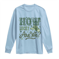 How Lucky Are We Long Sleeve Shirt Cowboy Western St Patrick's Day