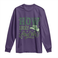 How Lucky Are We Long Sleeve Shirt Cowboy Western St Patrick's Day