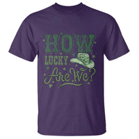 How Lucky Are We T Shirt Cowboy Western St Patrick's Day