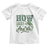 How Lucky Are We Toddler T Shirt Cowboy Western St Patrick's Day
