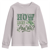 How Lucky Are We Youth Sweatshirt Cowboy Western St Patrick's Day