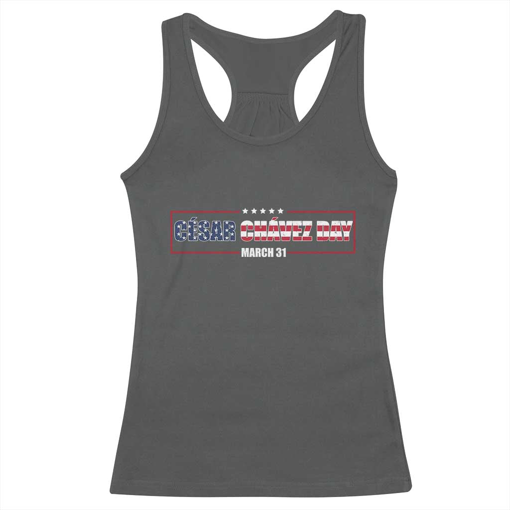 Cesar Chavez Racerback Tank Top Hispanic Heritage Month Mexican Immigrant