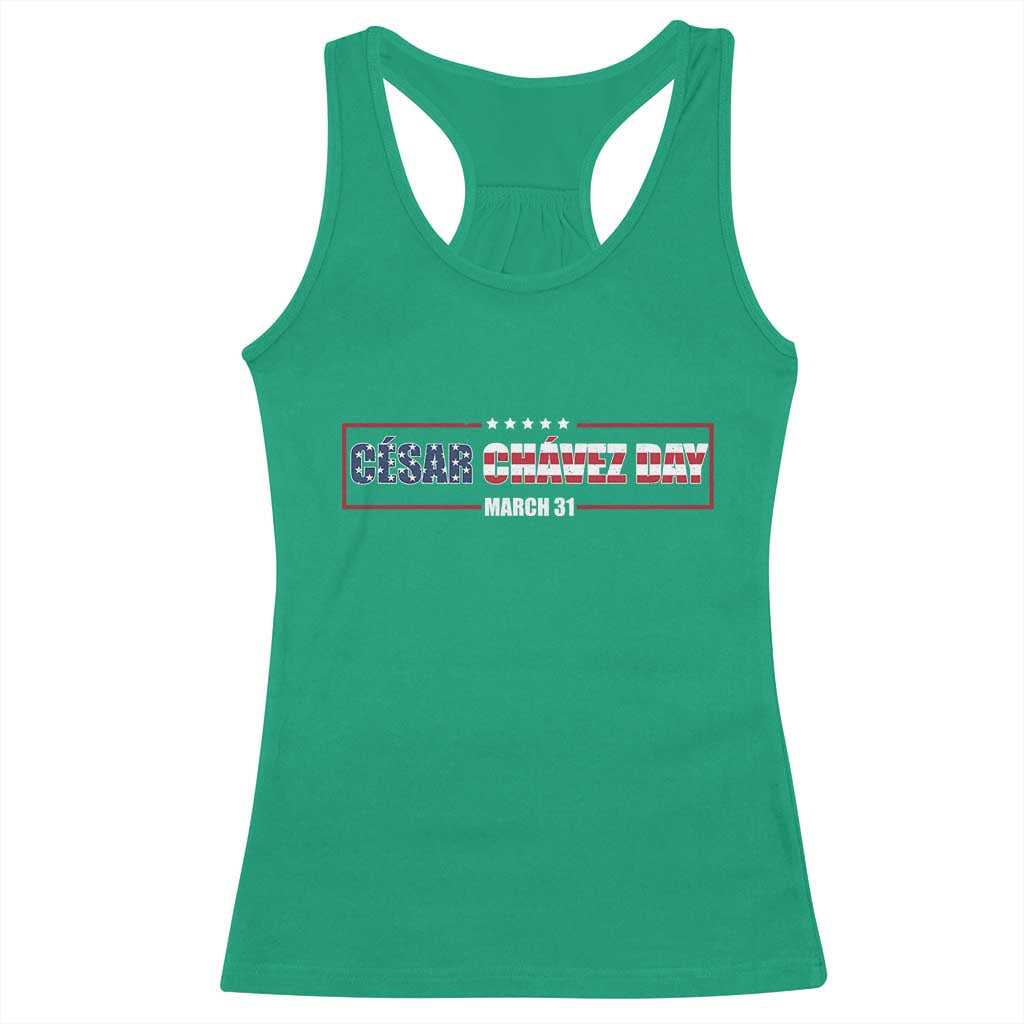 Cesar Chavez Racerback Tank Top Hispanic Heritage Month Mexican Immigrant
