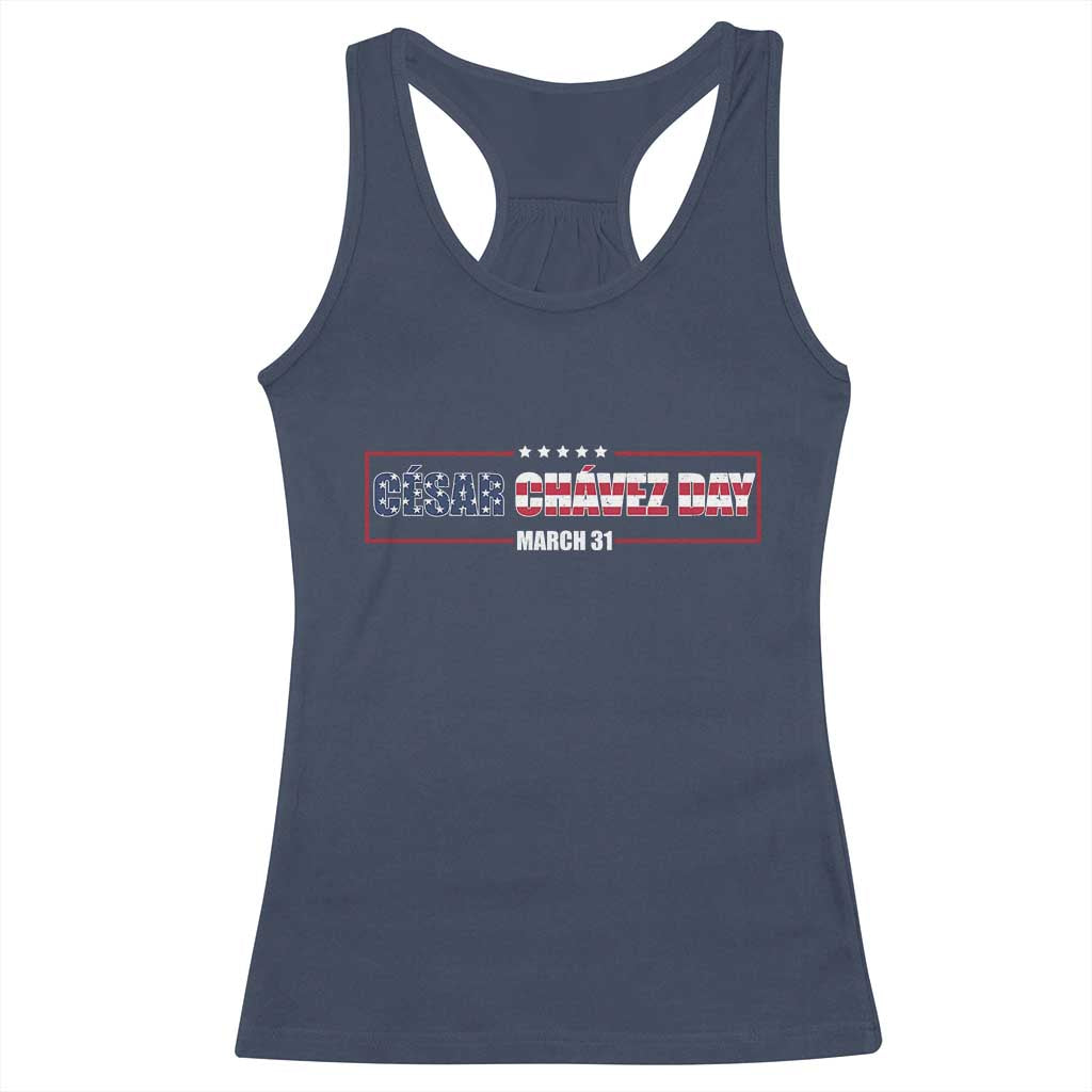 Cesar Chavez Racerback Tank Top Hispanic Heritage Month Mexican Immigrant