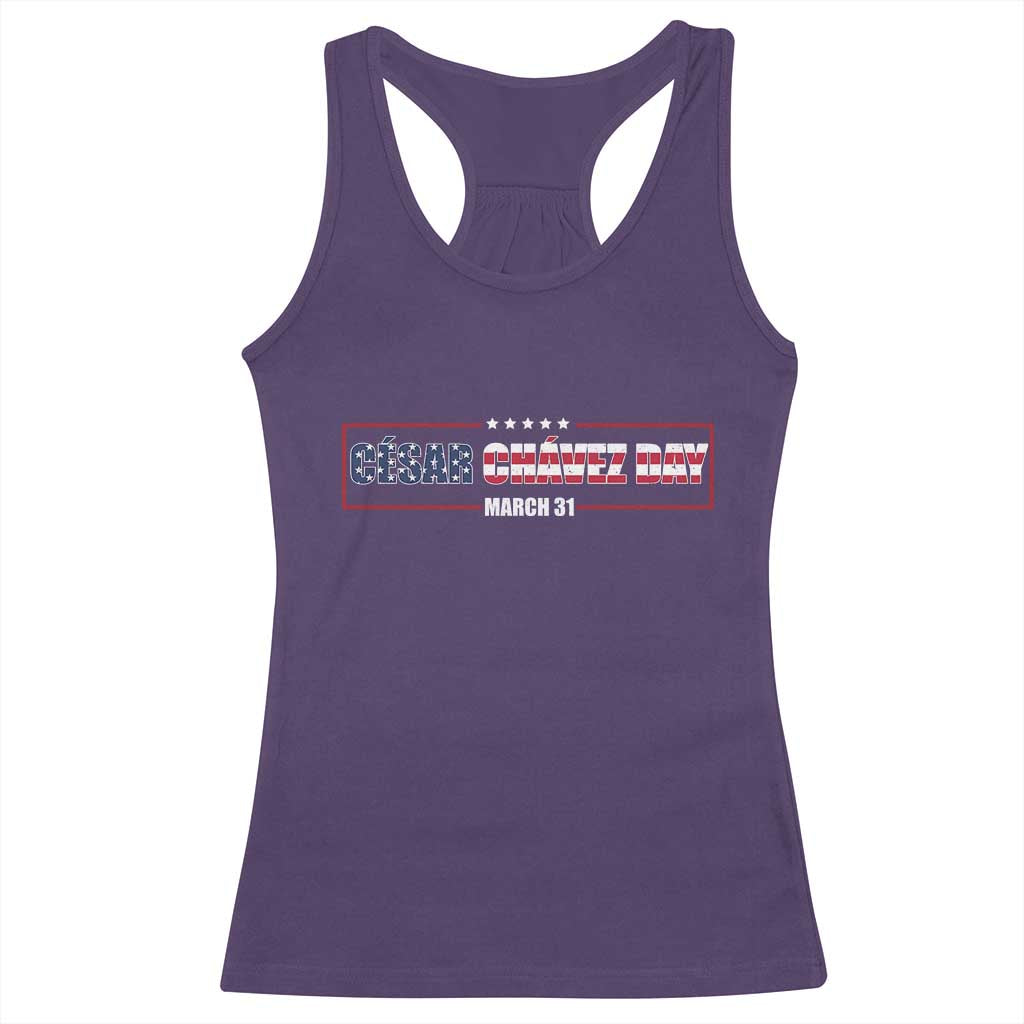 Cesar Chavez Racerback Tank Top Hispanic Heritage Month Mexican Immigrant