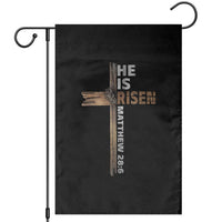 He is Risen Christian Garden Flag Easter Cross Jesus Christian