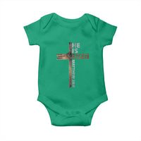 He is Risen Christian Baby Onesie Easter Cross Jesus Christian