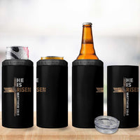 He is Risen Christian 4 in 1 Can Cooler Tumbler Easter Cross Jesus Christian