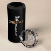 He is Risen Christian 4 in 1 Can Cooler Tumbler Easter Cross Jesus Christian