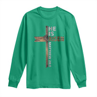He is Risen Christian Long Sleeve Shirt Easter Cross Jesus Christian