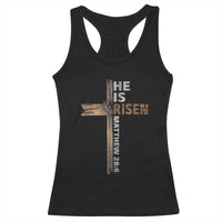 He is Risen Christian Racerback Tank Top Easter Cross Jesus Christian