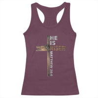 He is Risen Christian Racerback Tank Top Easter Cross Jesus Christian