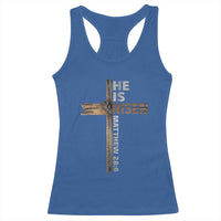 He is Risen Christian Racerback Tank Top Easter Cross Jesus Christian