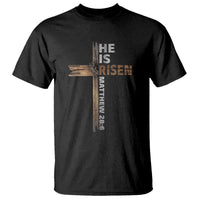 He is Risen Christian T Shirt Easter Cross Jesus Christian