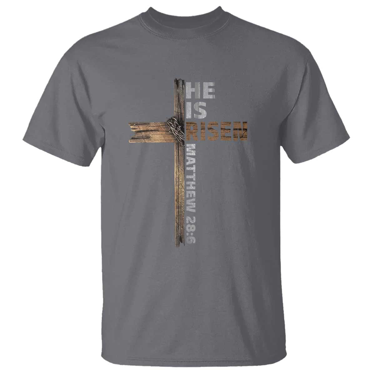 He is Risen Christian T Shirt Easter Cross Jesus Christian
