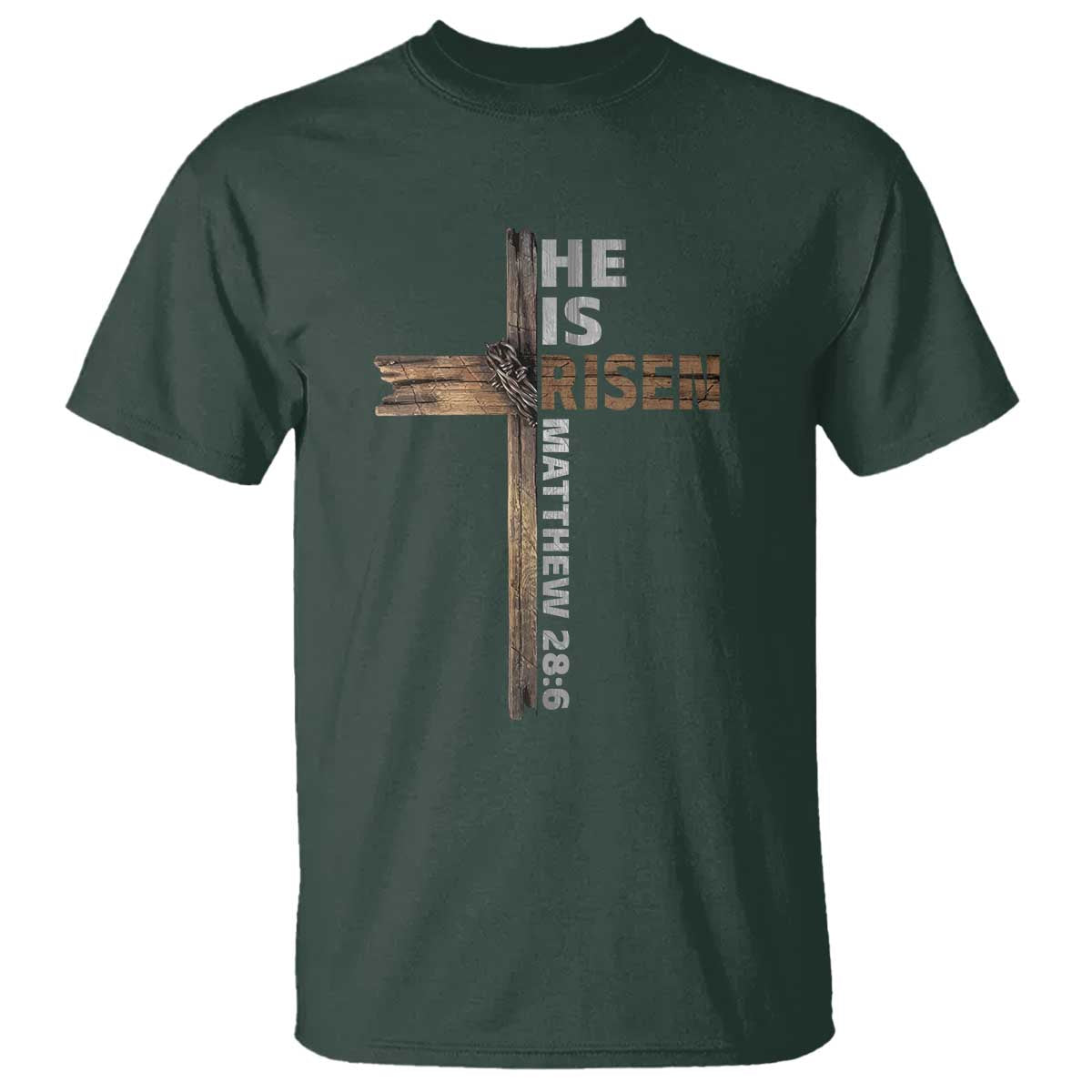 He is Risen Christian T Shirt Easter Cross Jesus Christian