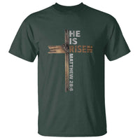 He is Risen Christian T Shirt Easter Cross Jesus Christian