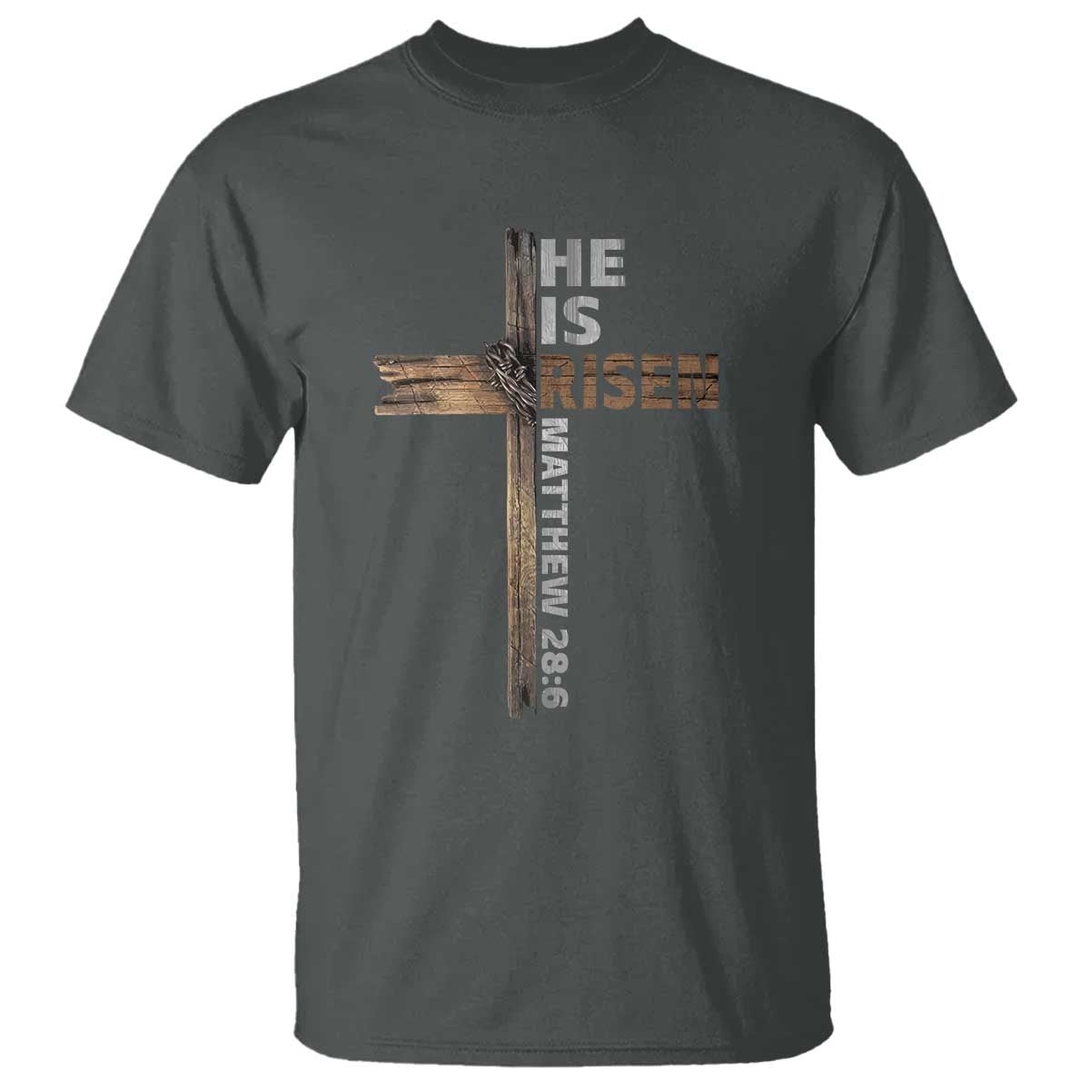 He is Risen Christian T Shirt Easter Cross Jesus Christian