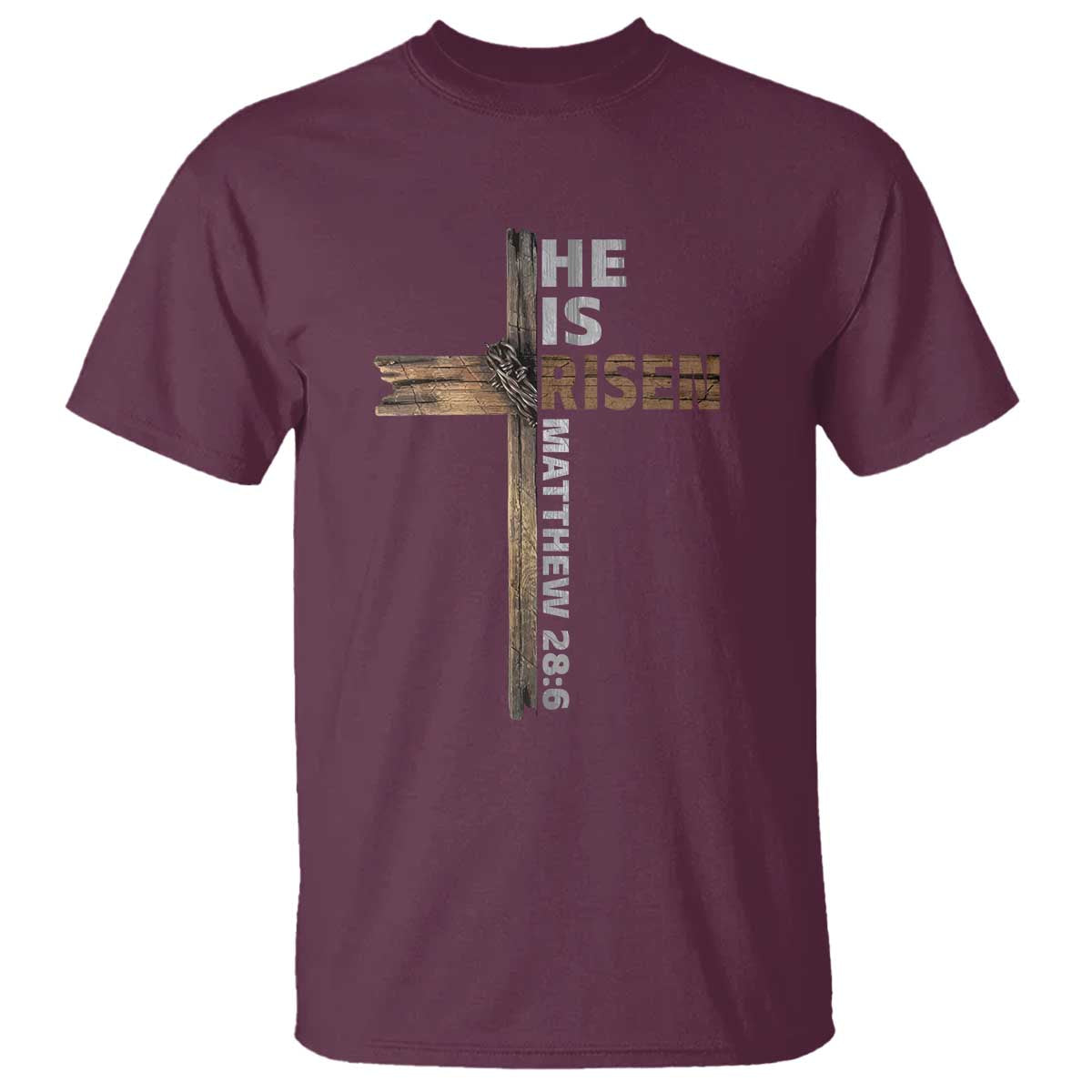 He is Risen Christian T Shirt Easter Cross Jesus Christian