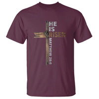 He is Risen Christian T Shirt Easter Cross Jesus Christian