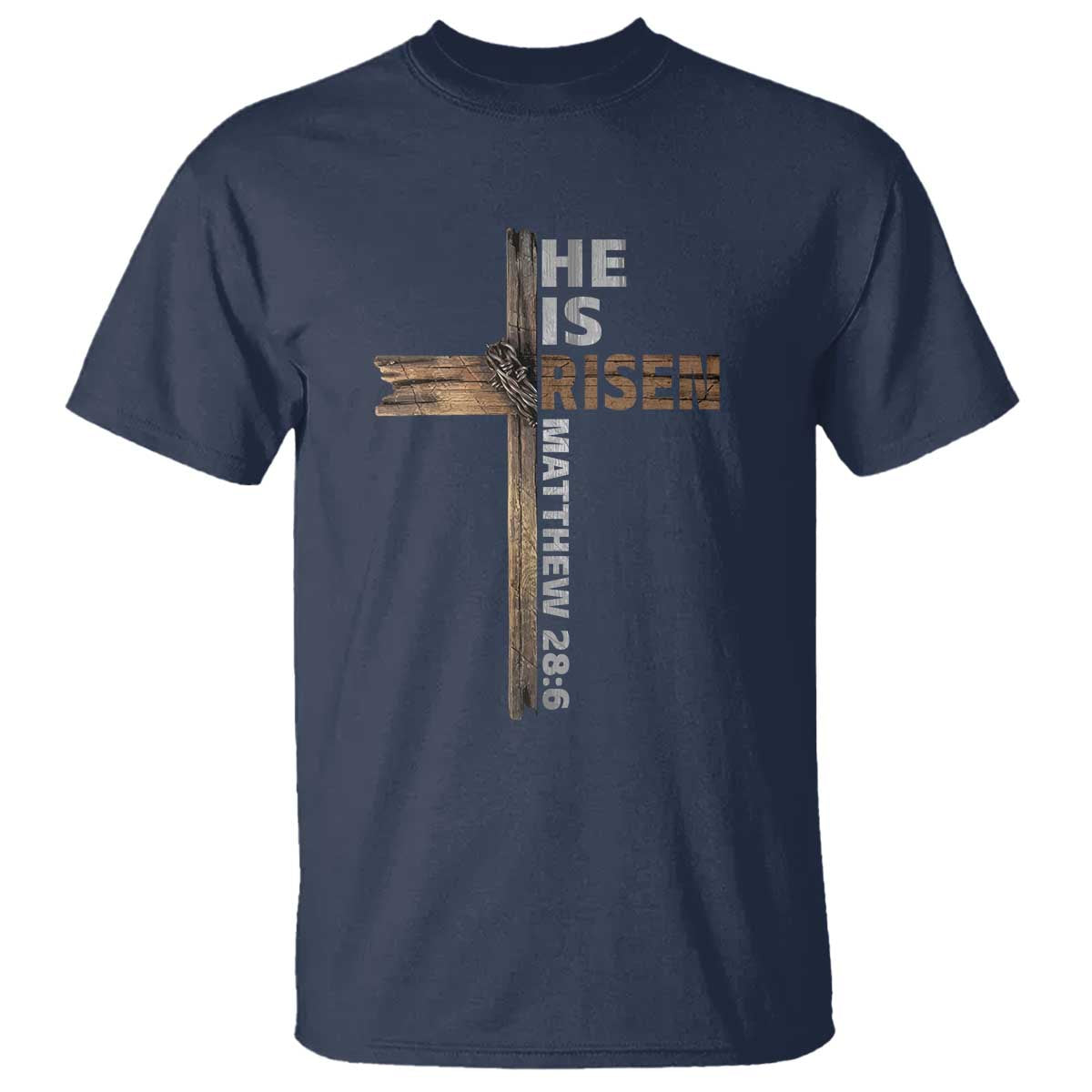 He is Risen Christian T Shirt Easter Cross Jesus Christian