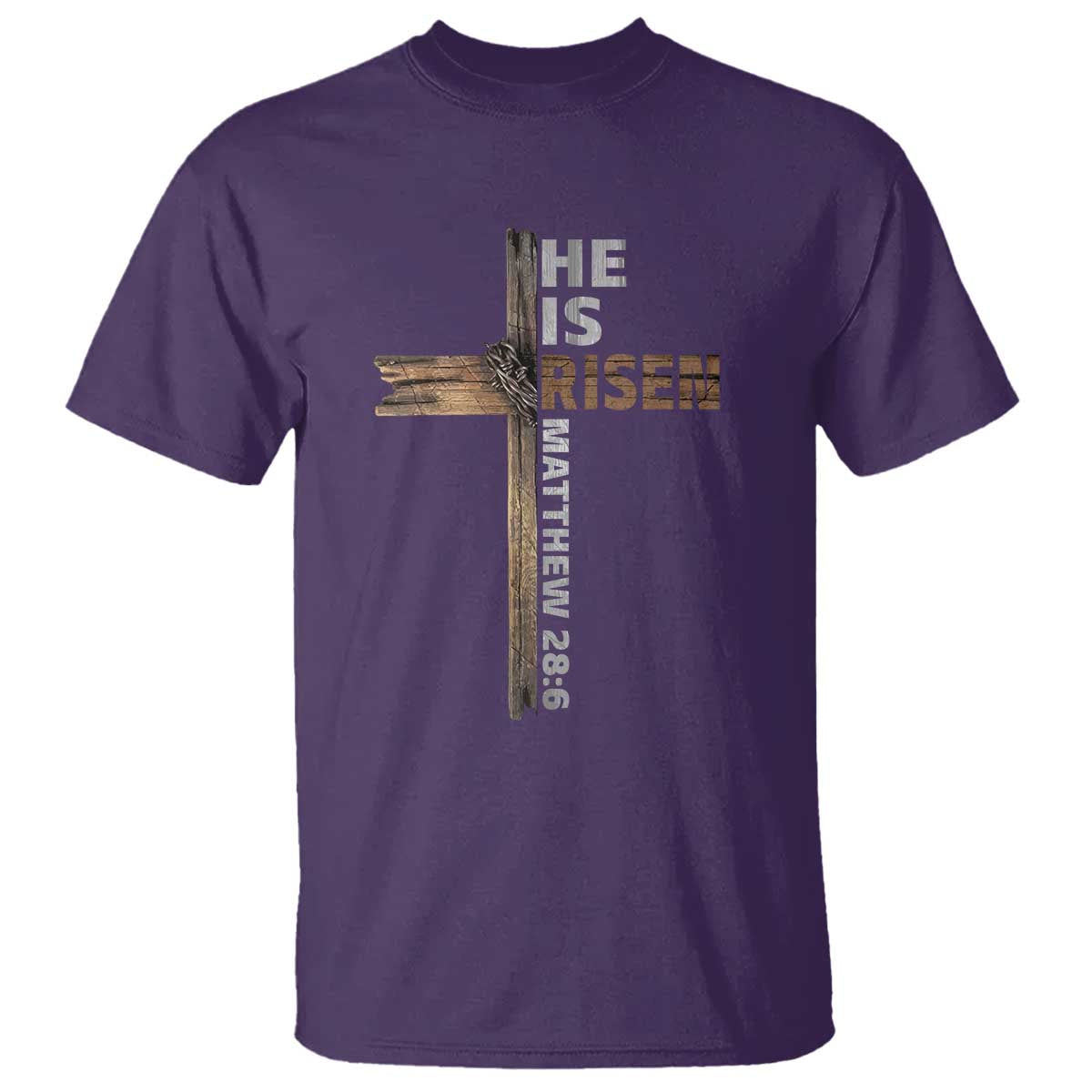 He is Risen Christian T Shirt Easter Cross Jesus Christian