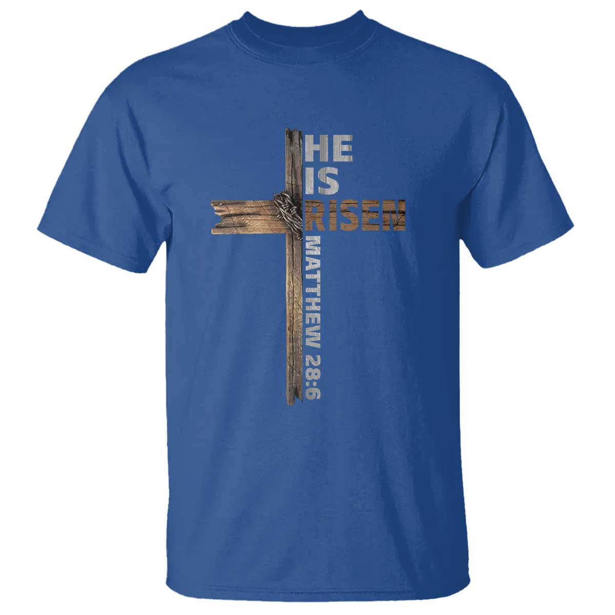 He is Risen Christian T Shirt Easter Cross Jesus Christian